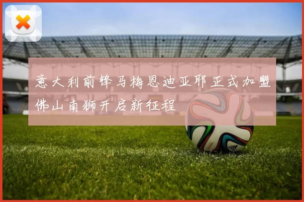 意大利前锋马梅恩迪亚耶正式加盟佛山南狮开启新征程